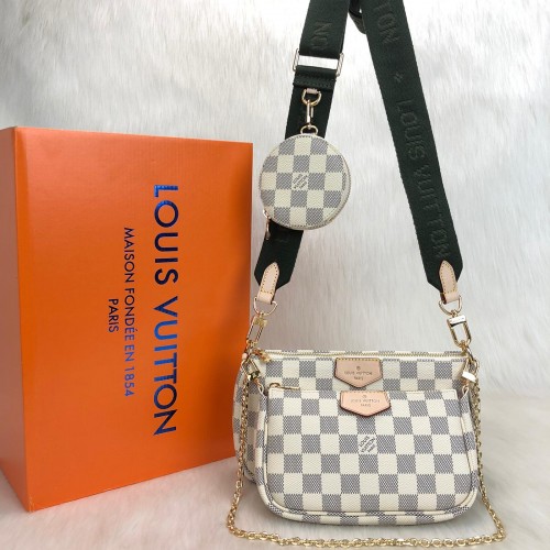 LOUİS VUİTTON MULTİ POCHETTE DAMİER AZUR ACCESSOİRES