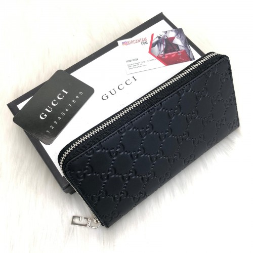 GUCCİ İMPRİME ZİP-AROUD WALLETBLACK
